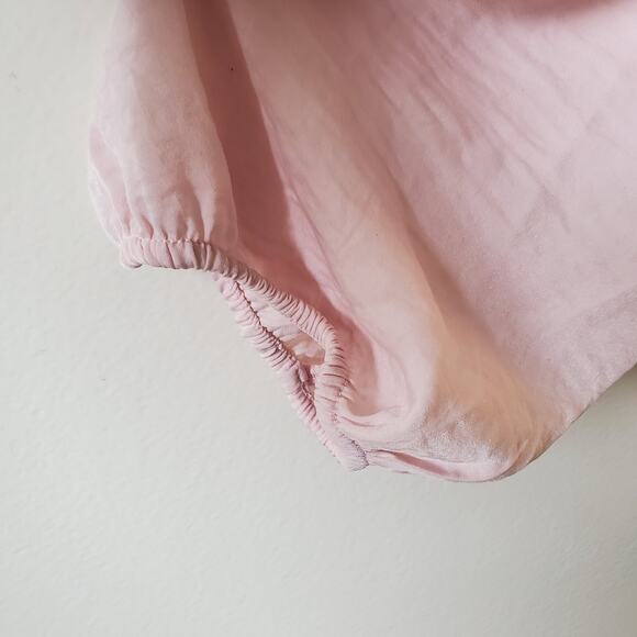 Old Navy Womans Top Soft Pink Ruffle V Neck Long Sleeve Tunic Size M Tall - Picture 4 of 9